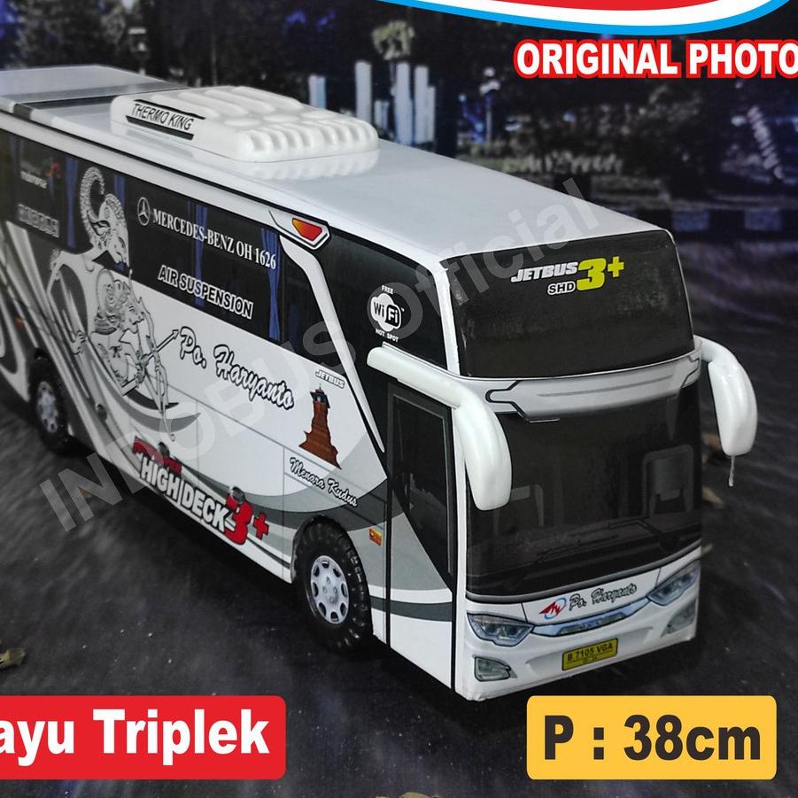 NEW ARRIVAL  9.9 Indobus Miniatur Bus Bis Haryanto SHD livery Ramashinta putih [KODE 030]