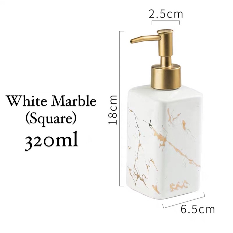 Soap Dispenser - Tempat Sabun Cair Pump Marble - Refill Shampoo Lotion