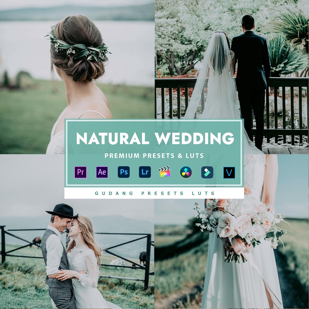 [BISA VN] Natural Wedding - Premium Preset Lightroom LUTs Android IOS PC Premiere Pro Davinci