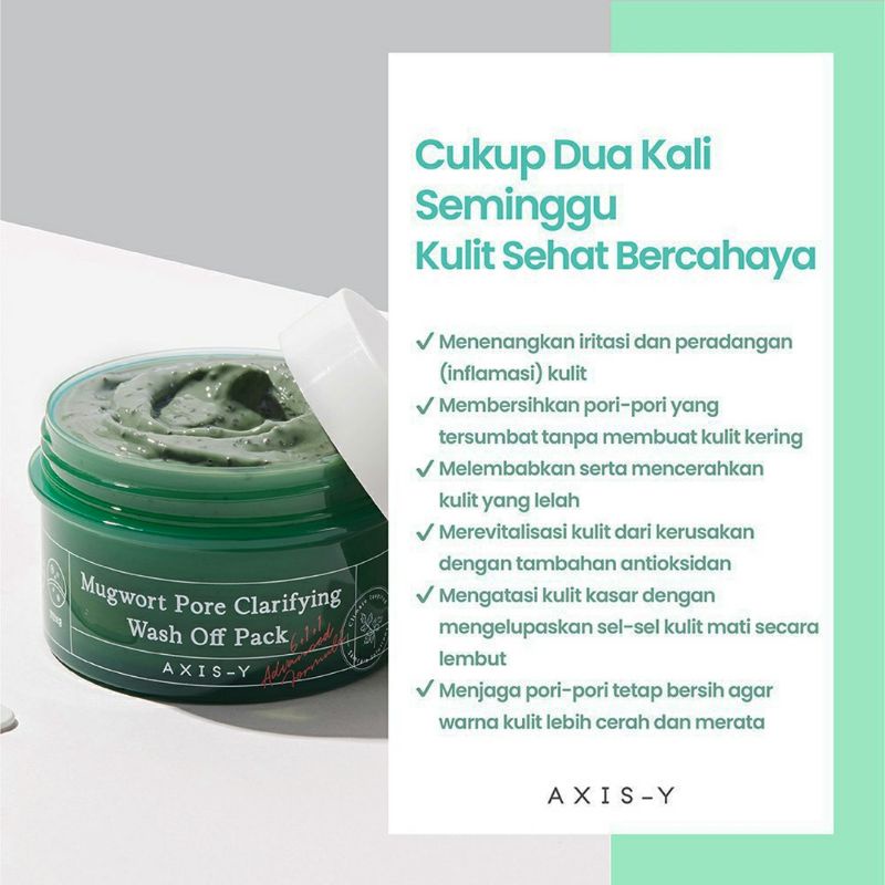 AXIS-Y Mugwort Pore Clarifying Wash Off Pack 100gr