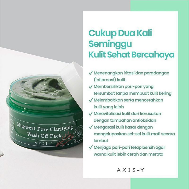 AXIS-Y Mugwort Pore Clarifying Wash Off Pack 100gr