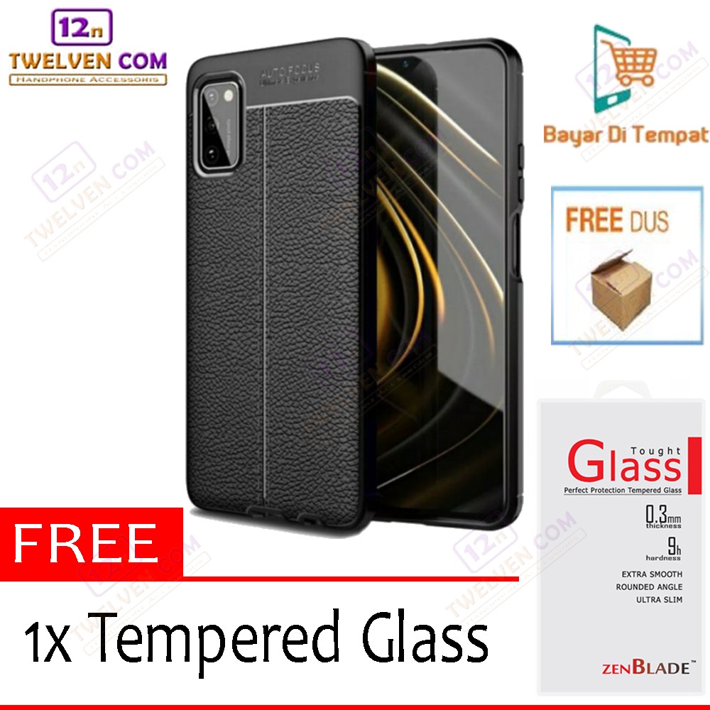 Case Auto Focus Softcase Xiaomi Poco M3 - Tempered Glass