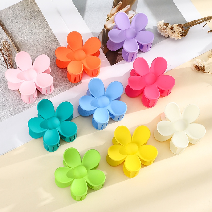 Korean Flower Plastic Hair Claws Acrylic Hair Clip Ponytail Holder Hairdressing Tool Woman Hair Accessories