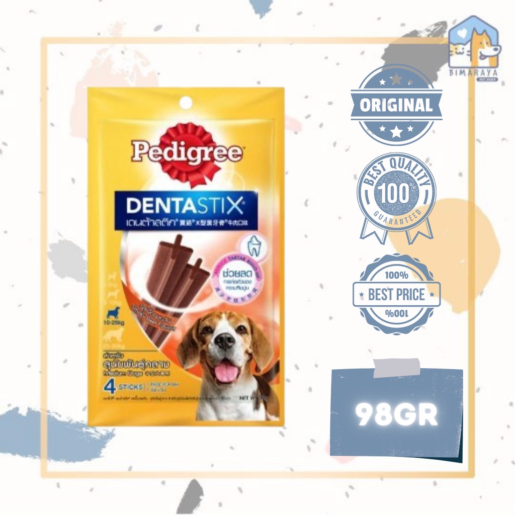 PEDIGREE DENTASTIX SMOKED BEEF MEDIUM 98 GR // SNACK ANJING