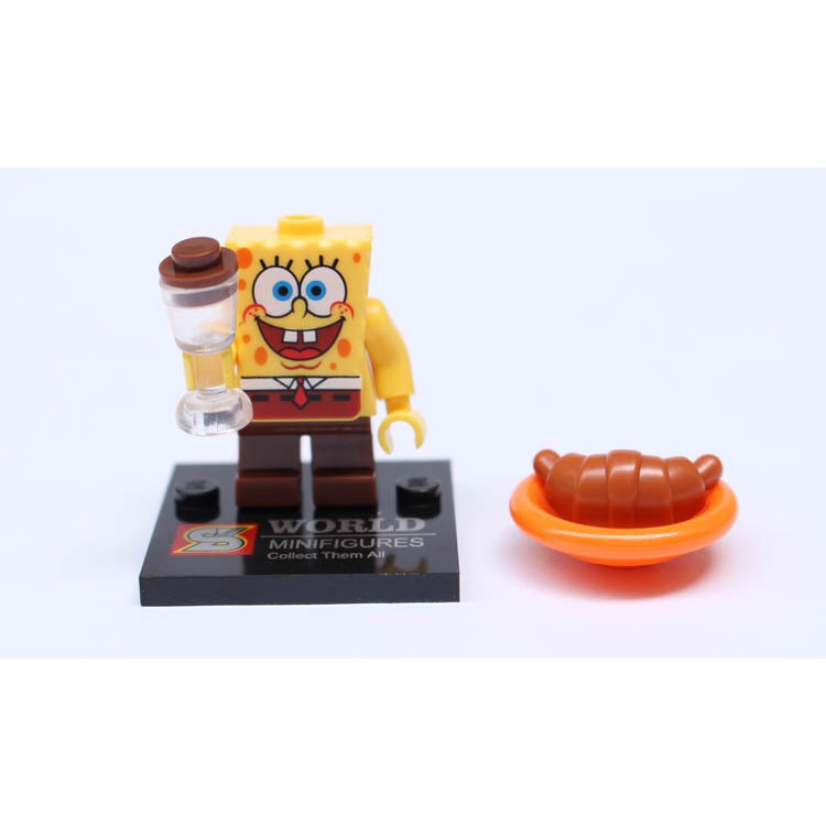 8pcs / Set Mainan Balok Bangun / Susun Model Bentuk Spongebob Squarepants Eg18009