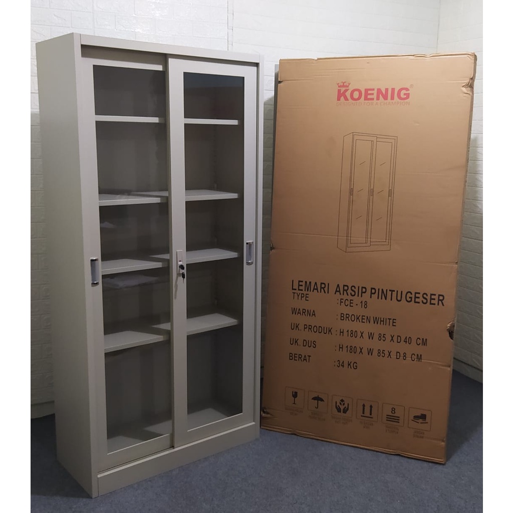 

Lemari Arsip Sliding Kaca FCE 18 KOENIG / Lemari Arsip Besi Pintu Sliding