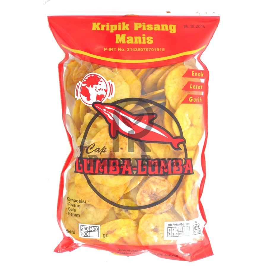 

Keripik Pisang Agung Malang Cap Lumba Lumba Kripik Manis / Asin - Asin