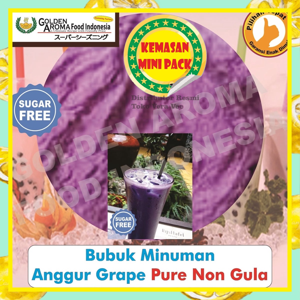 

Bubuk Minuman Rasa Anggur Grape Non Gula 50Gr Minuman Powder Anggur Grape Non Gula Bisa Kiloan Drinking Powder Kekinian Boba Aneka Instan Murah Enak Terbaik Halal Premium Distributor Toko Bukan 100Gr 100 Gram Javaland Verlin Plain