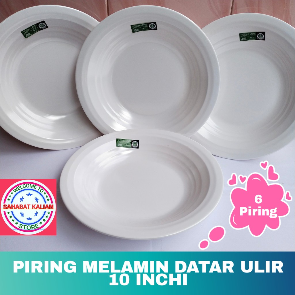 (6 Piring)  Piring Melamin Golden Flying Fish P1001 Ukuran 10 Inch