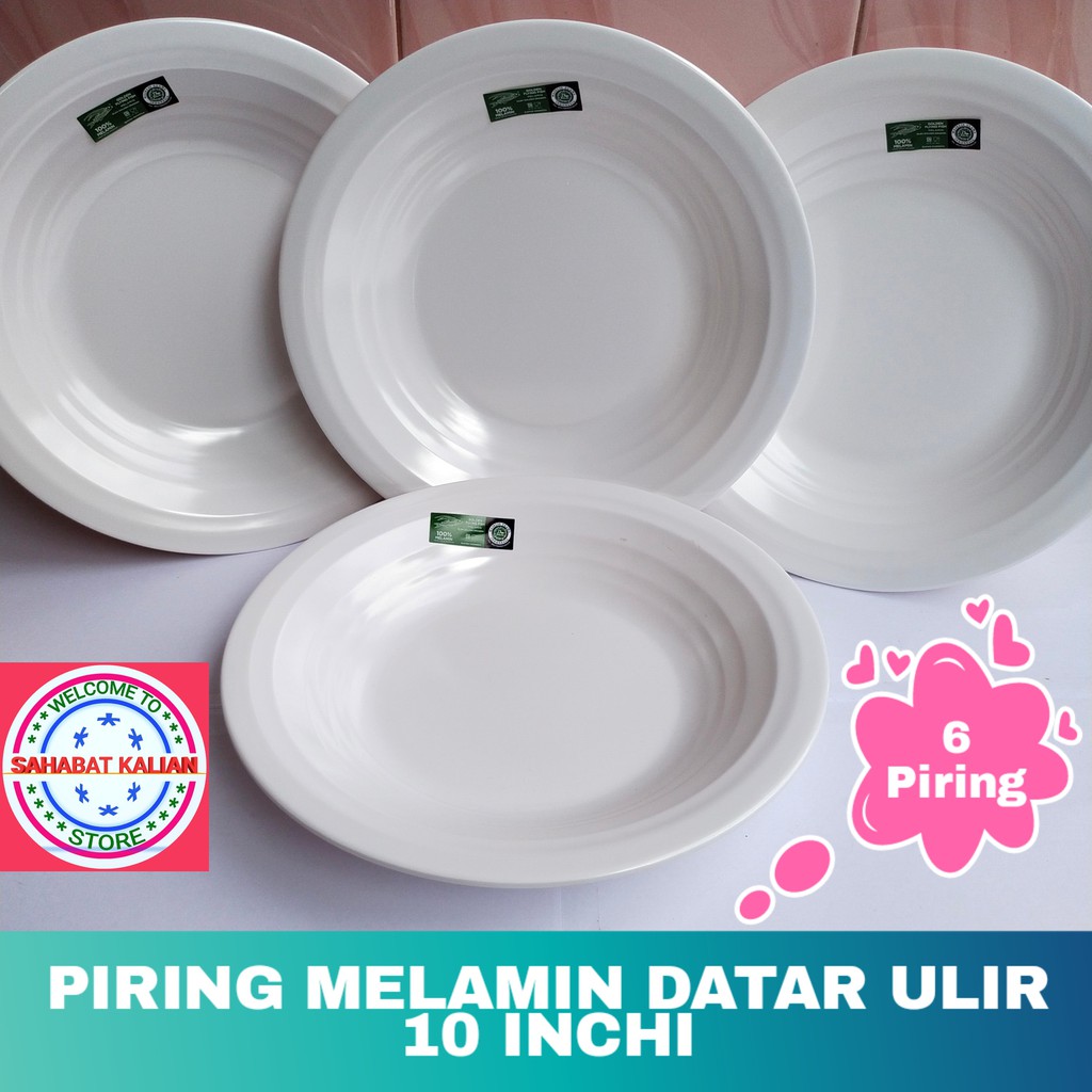 (6 PCS) PIRING MELAMIN ULIR GOLDEN FLYING FISH P1001 10 INCHI