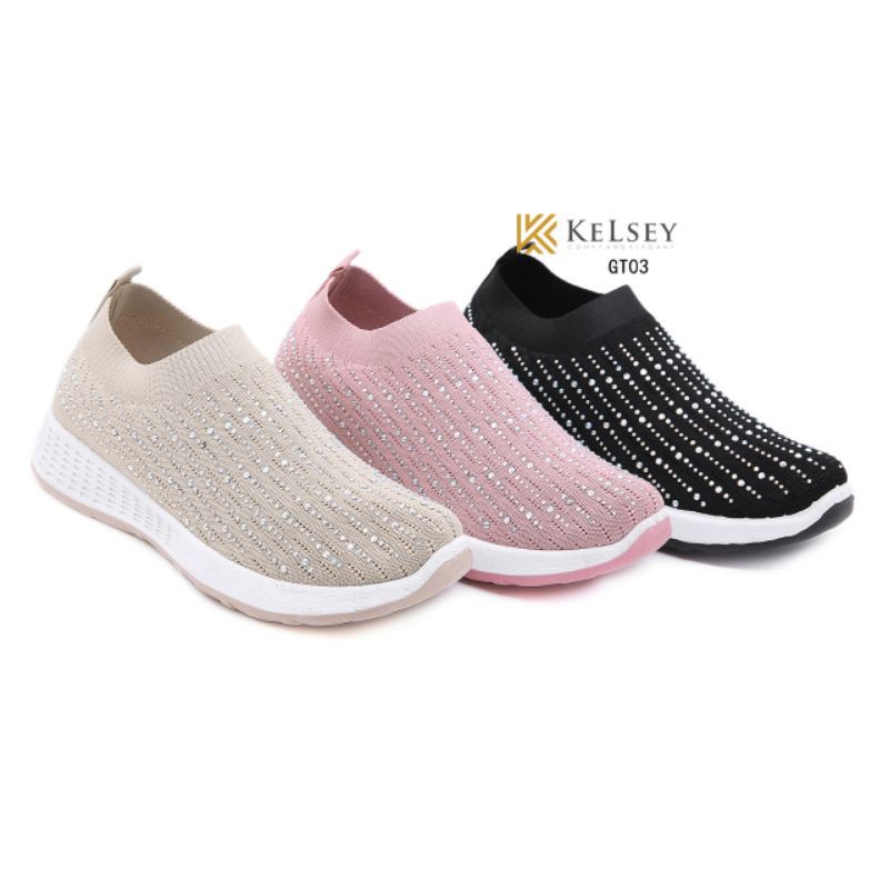 Kelsey Sepatu Slip On Flyknit  Wanita GT03