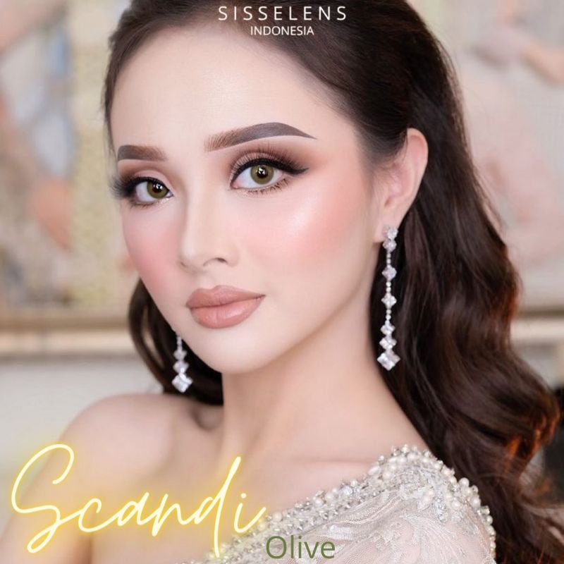 SOFTLENS SISSE LENS SCANDI GRAY/HAZEL/OLIVE NORMAL HINGGA MINUS 14.5mm softlens tanpa ring