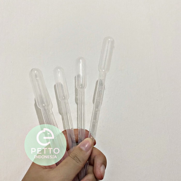 pipet plastik 3 ml tetes susu vitamin untuk kucing kelinci anjing reptil sulcata bearded dragon