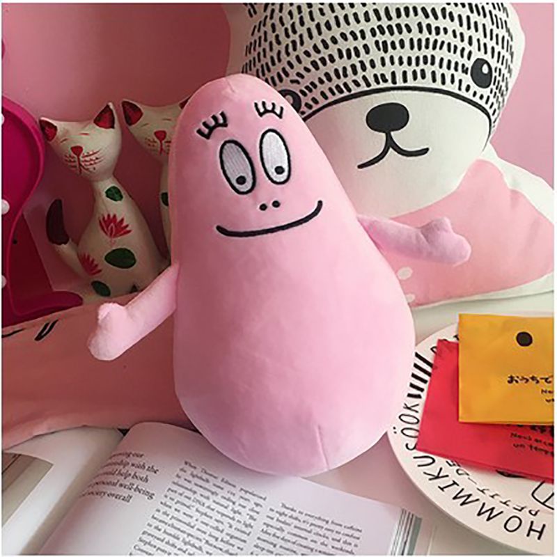 23cm/9.05in Boneka Barbapapa Pink Plush Soft Toy Kids Sleeping Accompany Toy Gifts Mainan