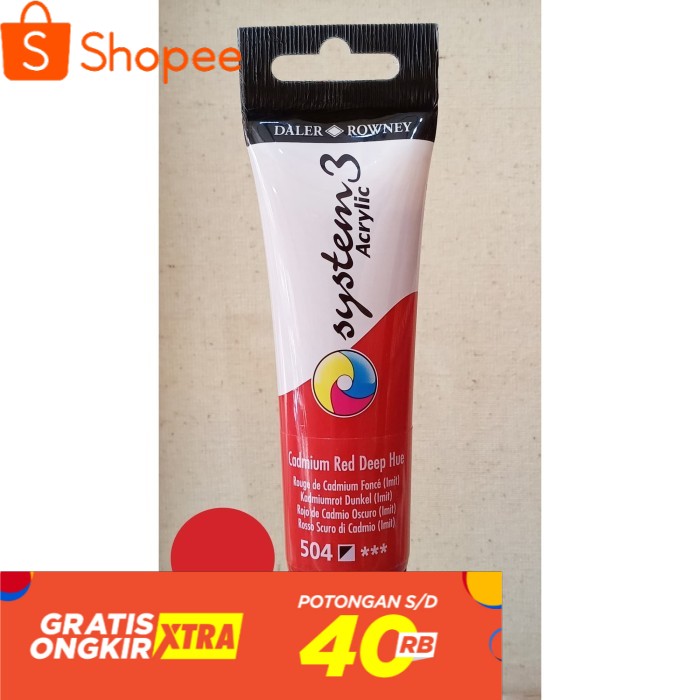 

Cat Akrilik System 3 59 ml warna Cadmium Red Deep Hue