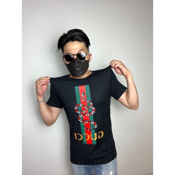 Cuanderful Kaos Premium Combed 30s / Baju Atasan Wanita dan Pria - GUCCI SNAKE