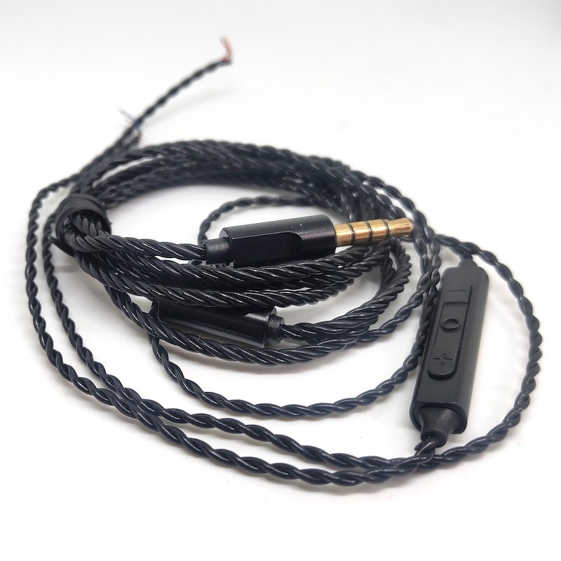 Smooth Braid New OFC Earphone Cable Replacement With Volume Control