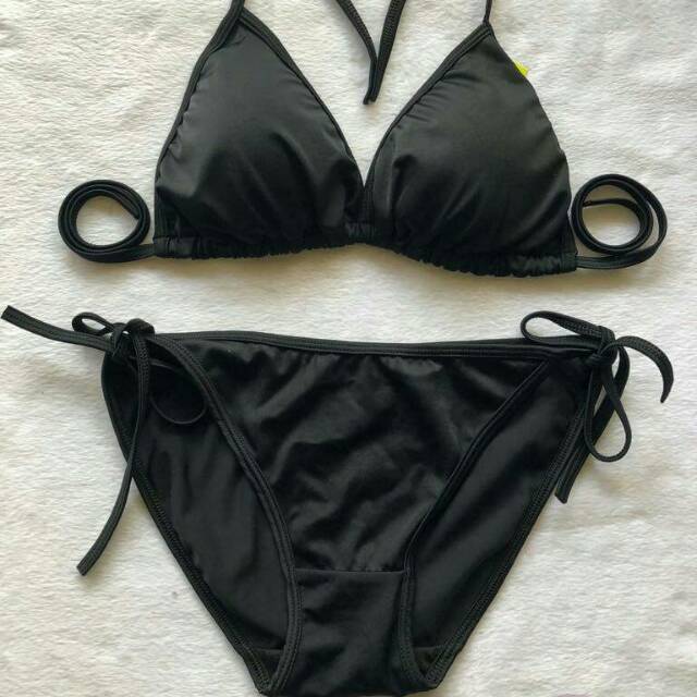 BIKINI CD WARNA HITAM POLOS / BAJU RENANG WANITA / BIKINI BALI