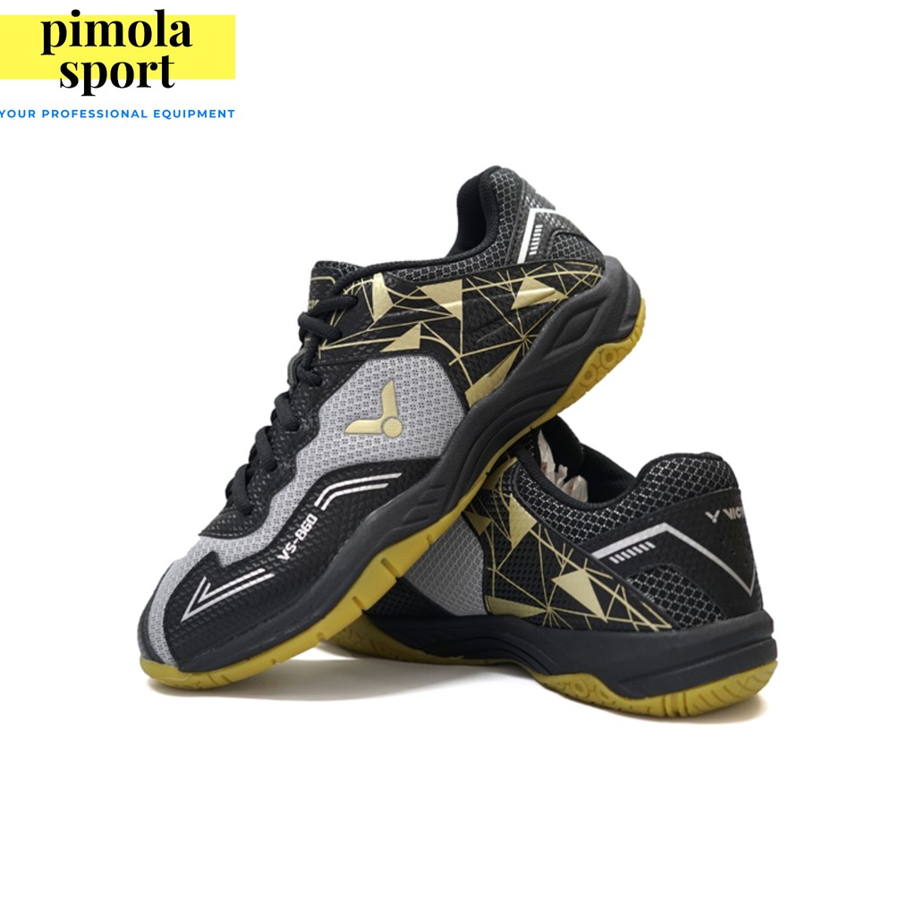 Sepatu Badminton VICTOR VS-860 HC / VS860 HC / VS 860 HC Silver Grey Black
