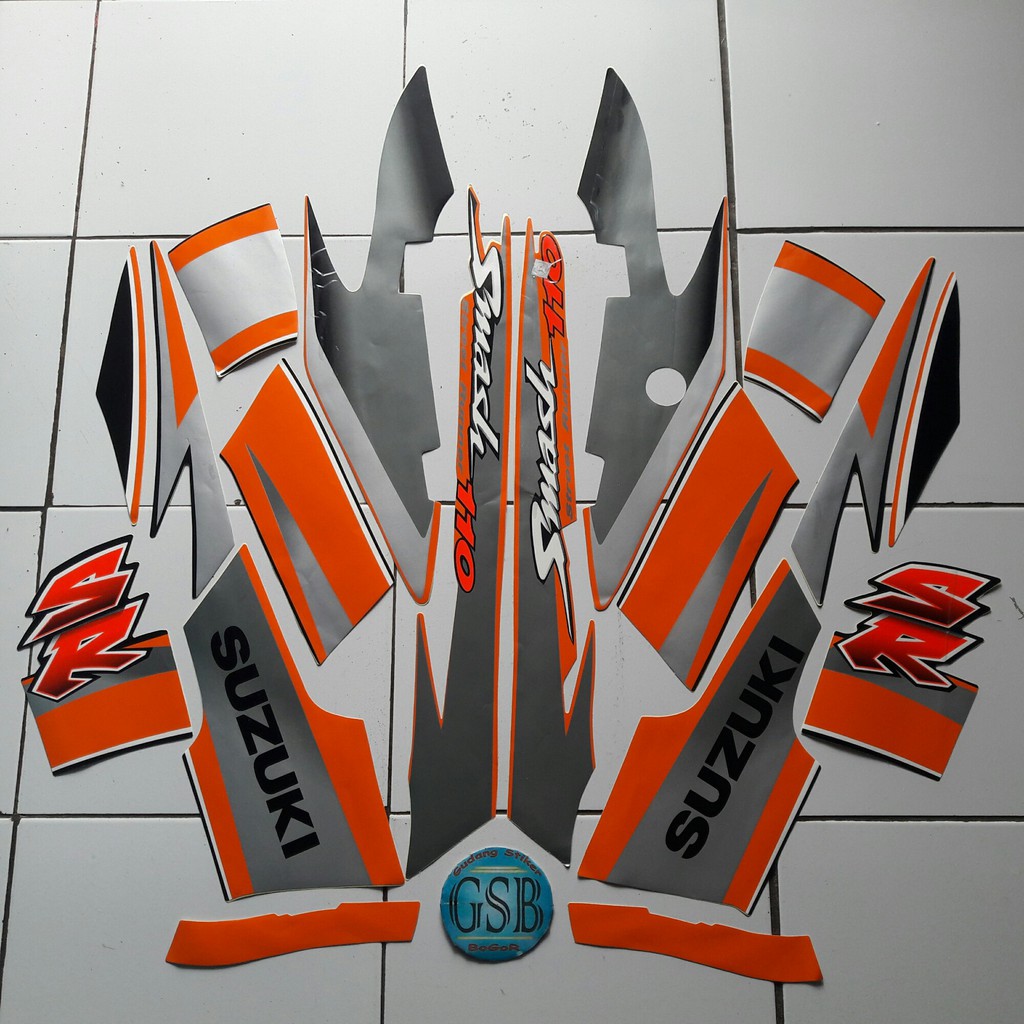 striping stiker motor smash sr 110 2005 orange