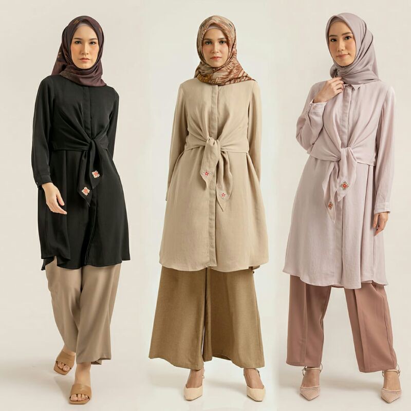 Neyra Tunic by Kami Idea, Mulan Collection Kami x Disney, Baju Atasan Wanita Muslim