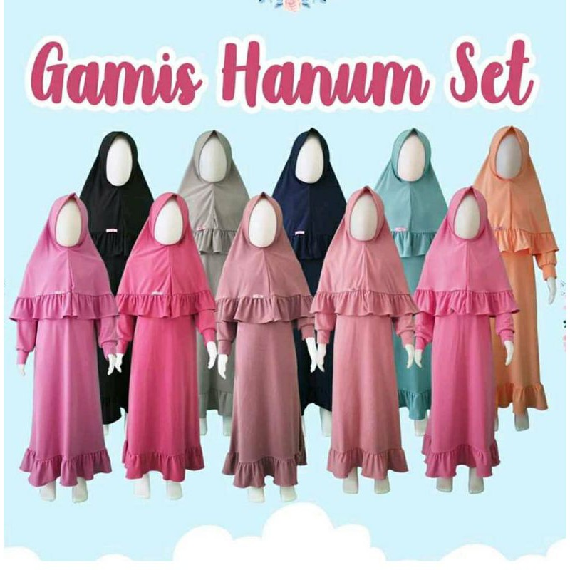 Gamis polos anak 4-6 th jersey premium