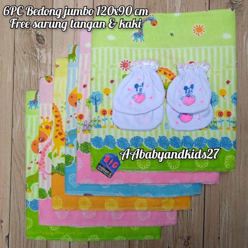 NEW ARRIVAL!!! 1PAK Isi 6PC BABYSTAR Bedong Bayi Ukuran Jumbo 120x90CM SNI Berkualitas