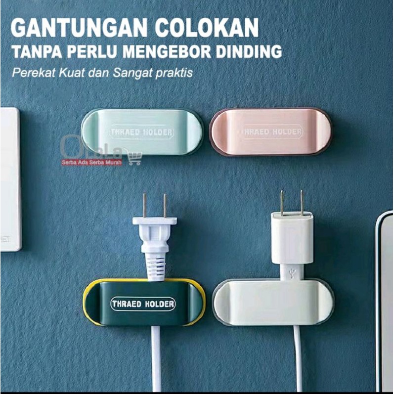 Holder organizer kabel penjepit kabel serbaguna