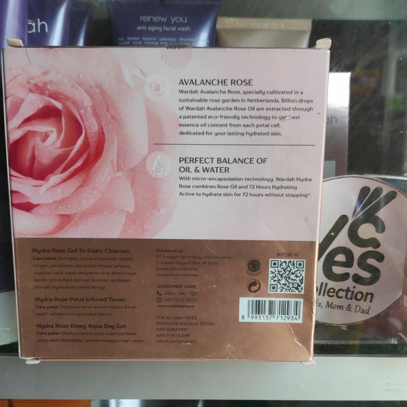 Wardah Hydra Rose PAKET Dewy Skin Starter KIT isi 3 Cleanser Toner Moisturizer