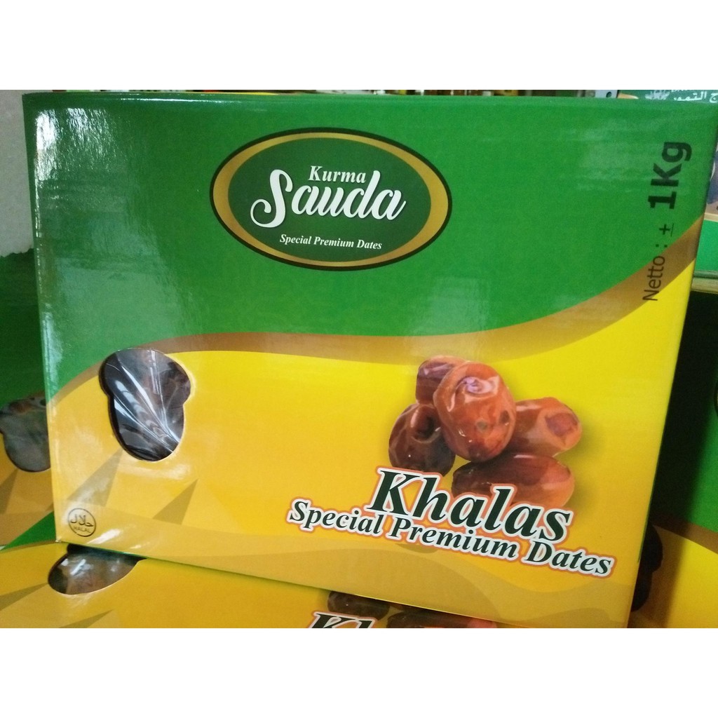 paket 2 box kurma sauda  khalas 1 box isi 1 kg