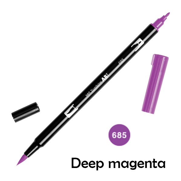 

ABT Tombow Dual Brush Pen - 685 Deep Magenta