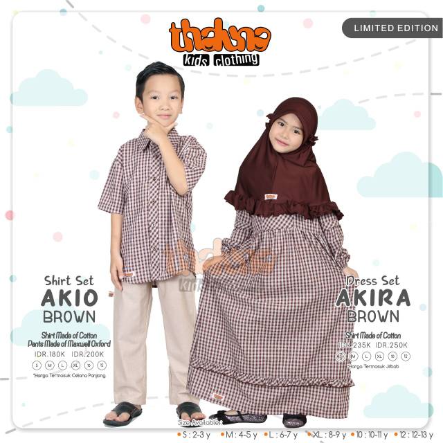 DRESS SET AKIRA/SHIRT SET AIKO/BISA COUPLE BY THALUNA KIDS