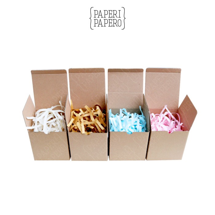 

kertas- shredded paper / kertas potong cacah serut - broken white putih ivory -kertas.