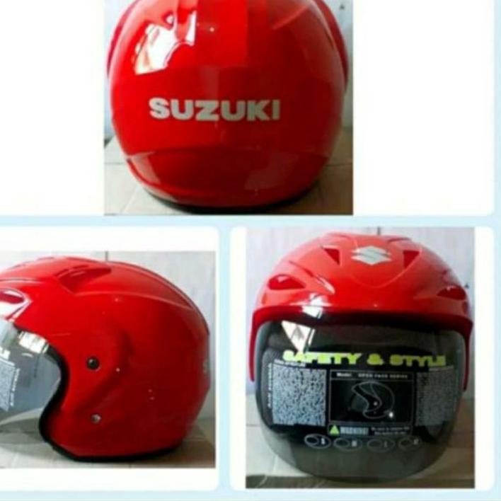 helm suzuki warna merah