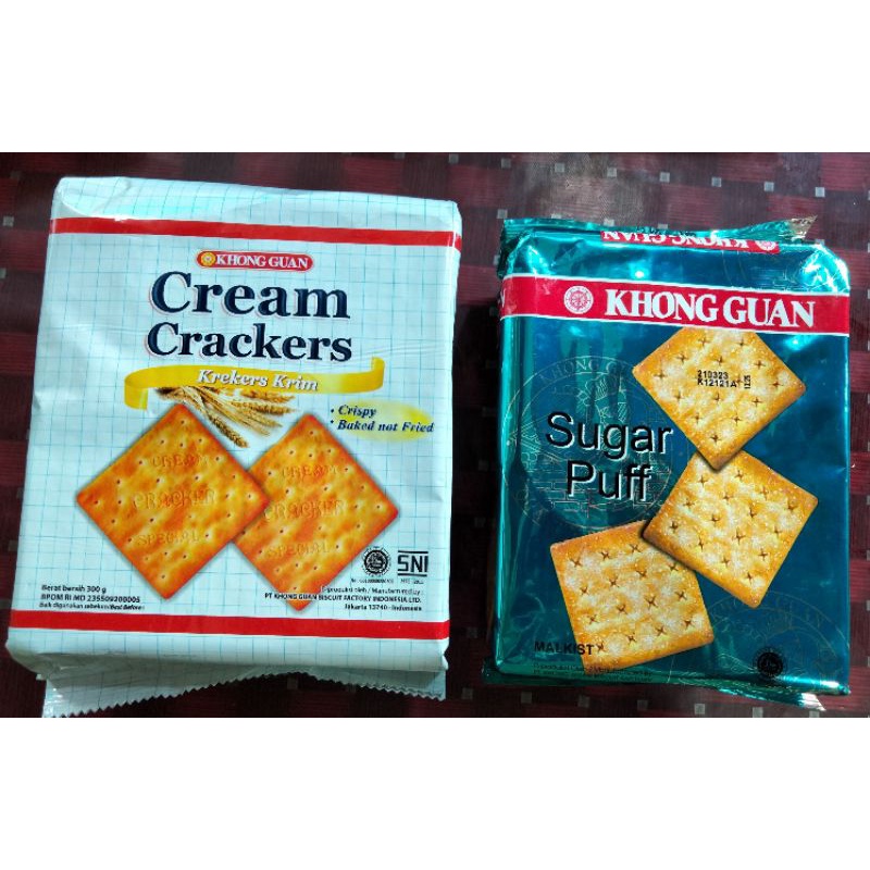 Jual Khong Guan Cream Crackers Khong Guan Sugar Puff Malkist Krekers Krim Biskuit Manis