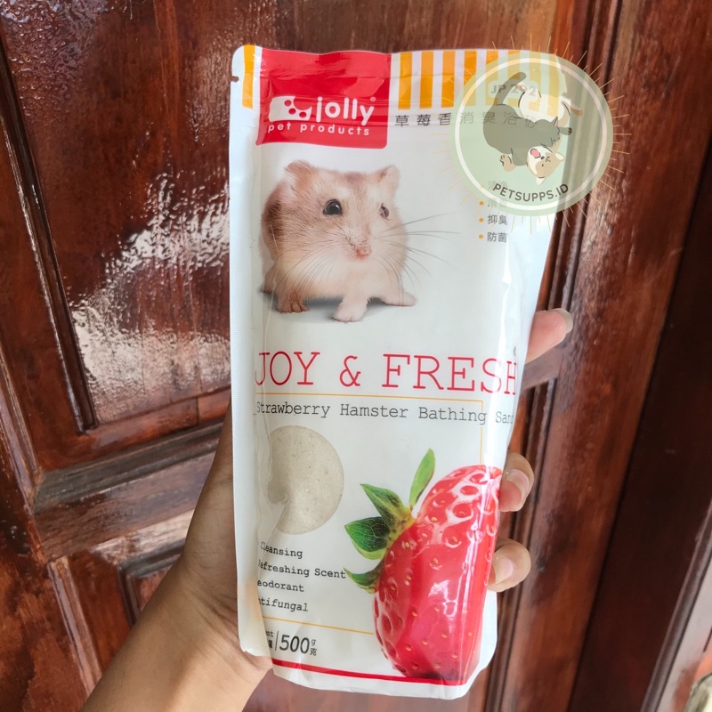 Jolly Pasir mandi hamster | bathing sand hamster | jolly pet | strawberry