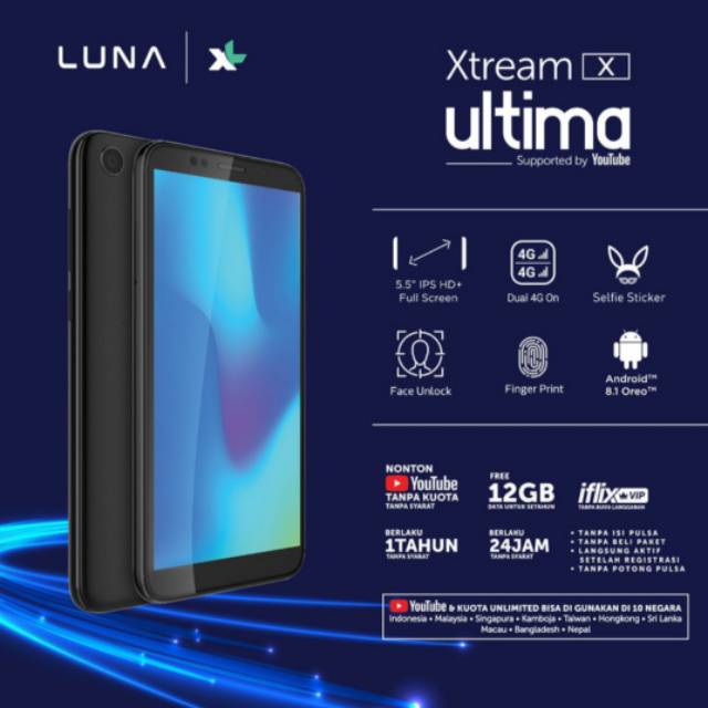 Jual LUNA G55 LITE XTREME X ULTIMA 2/16GB 100ORIGINALGARANSI RESMI