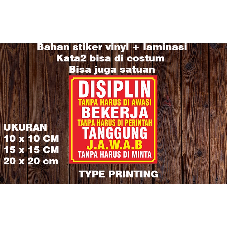 

stiker kata2 di pekerjaan atau kantoran harga satuan murah ready stok