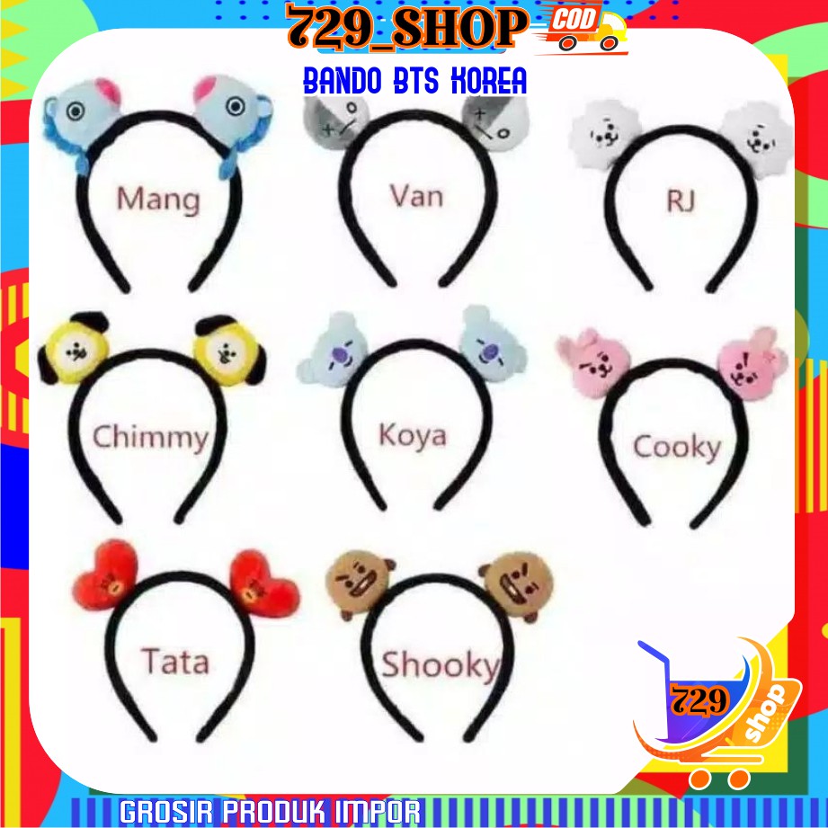 Bando BTS Korea Impor Best Seller isi 1 dan 2 Boneka