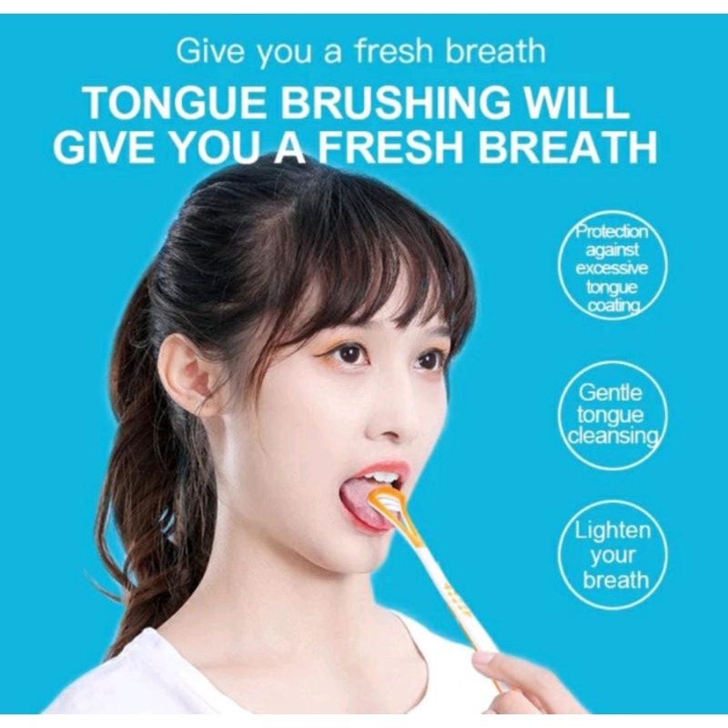 PEMBERSIH LIDAH / SIKAT LIDAH KUALITAS 2 FUNGSI / TONGUE CLEANER FOOD GRADE