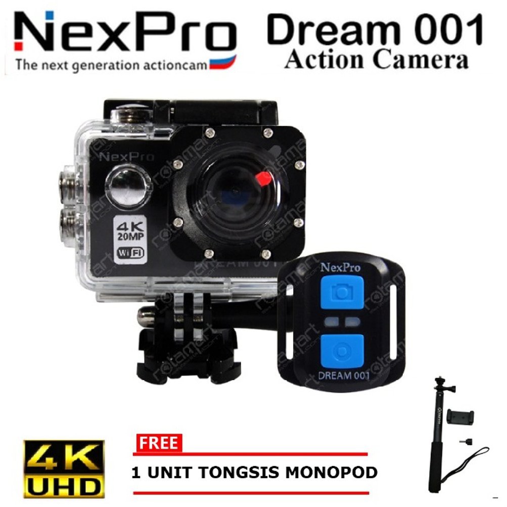 Action camera Nexpro Dream 001 4K 20mp WiFi GARANSI
