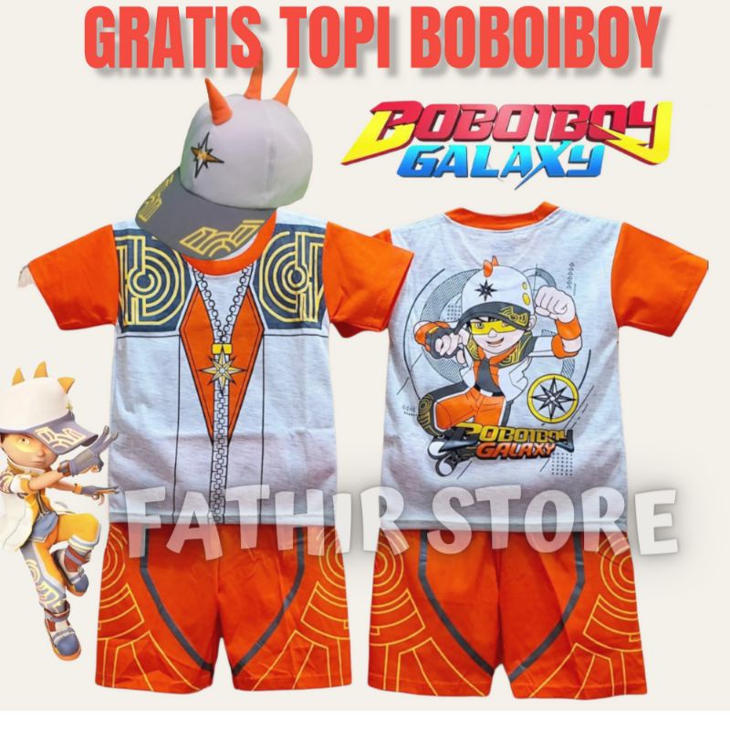 STELAN KOSTUM BOBOIBOY SOLAR GALAXY GRATIS TOPI TERMURAH / BAJU BOBOIBOY SOLAR TERBARU