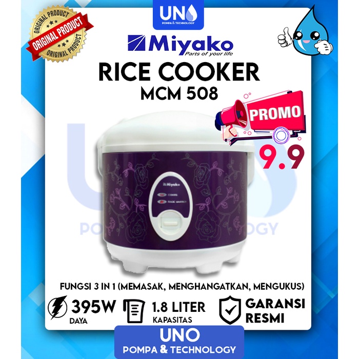 Miyako Magic Com Rice Cooker Penanak Nasi MCM-508 / MCM508 / MCM 508