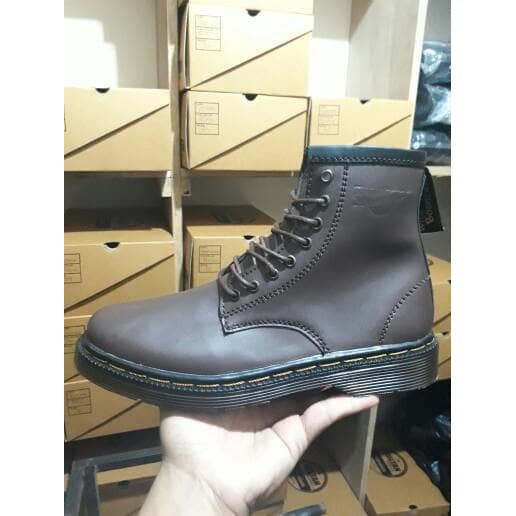 Sepatu boots Dr. Martens Docmart boots murah maroon black brown casual pria