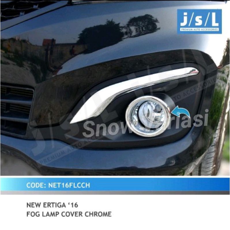 Cover Ring Lampu Kabut JSL Krom Fog Lamp Cover Chrome New Ertiga 2016