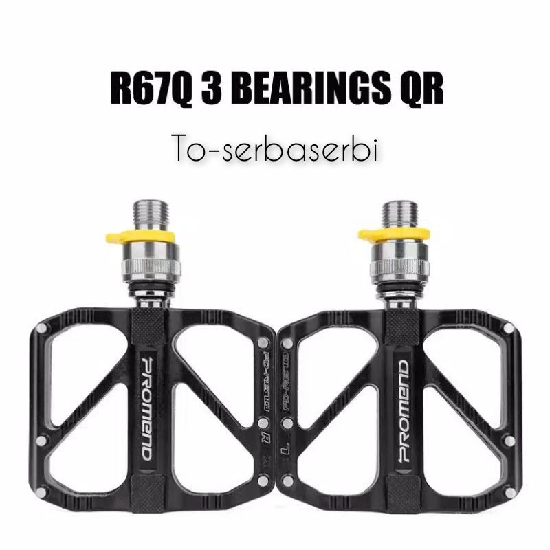 Pedal sepeda Bearing quick release Promend R27 R67 R67Q pedal mtb lipat minion 3 bearing alumunium