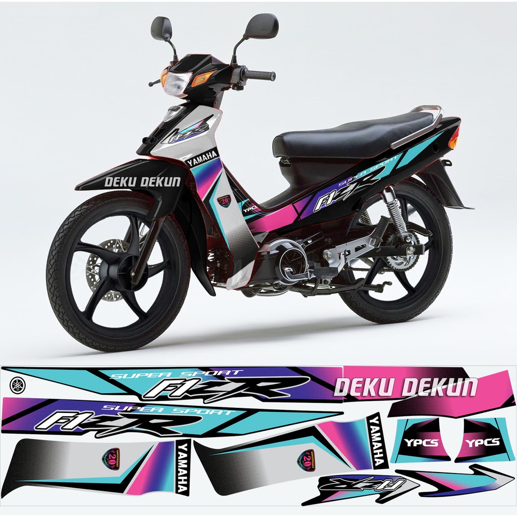 Striping Fizr Stiker fizr f1zr Malaysia Silver Hitam tahan vernis