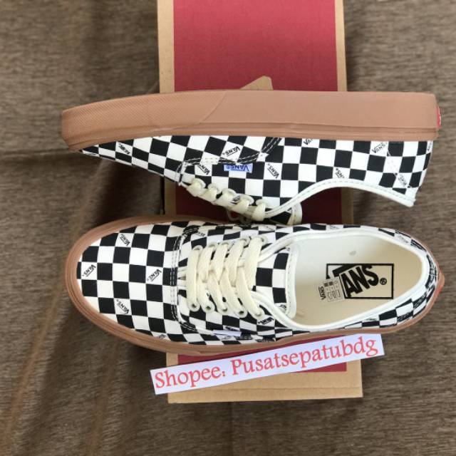 OBRAL VANS PREMIUM AUTHENTIC CHECKERBOARD LIGHT GUM WAFFLE DT MADE IN CHINA