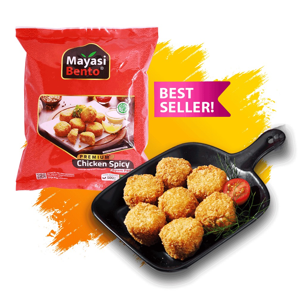 

SPICY CHICKEN BENTO Frozen Food -15pcs/500gr(CHICKEN SPICY) Mayasi Bento /Frozen Bento Nugget HALAL