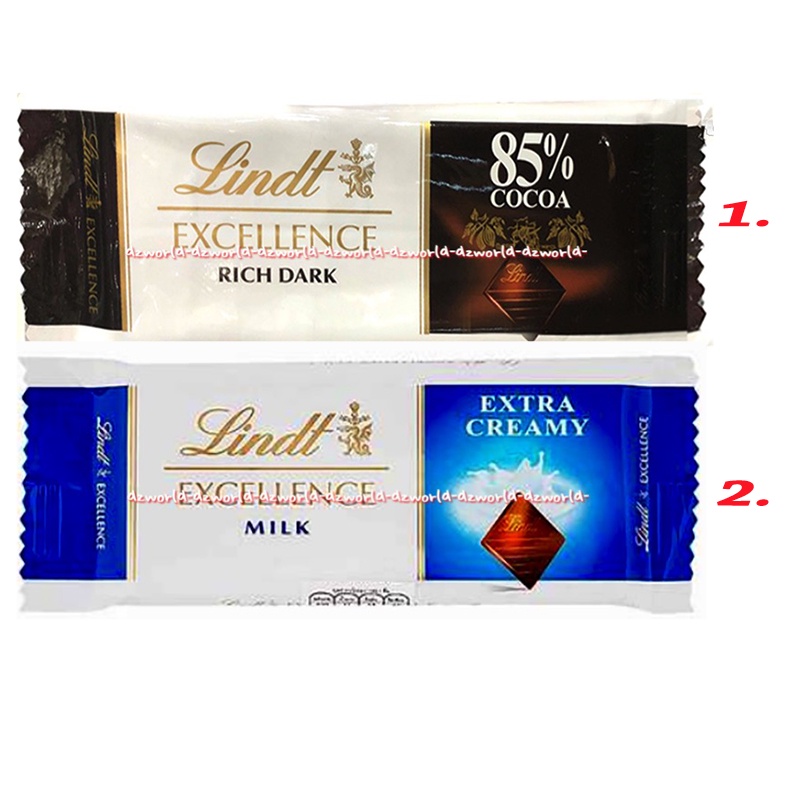 Lindt Excellence 35gr Rich Dark 85% Milk Extra Creamy Cocoa Coklat Kokoa Lindor Coklat Susu Dark Chocolate Lind